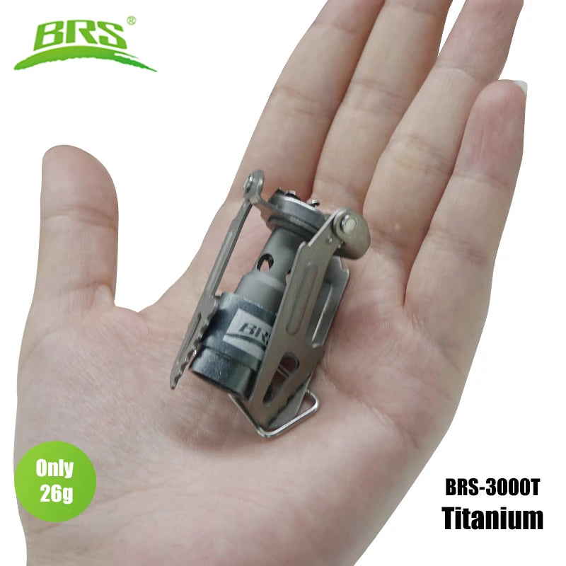 BRS Outdoor Gas Stove Mini Camping Gas Burner 25g Ultralight Titanium