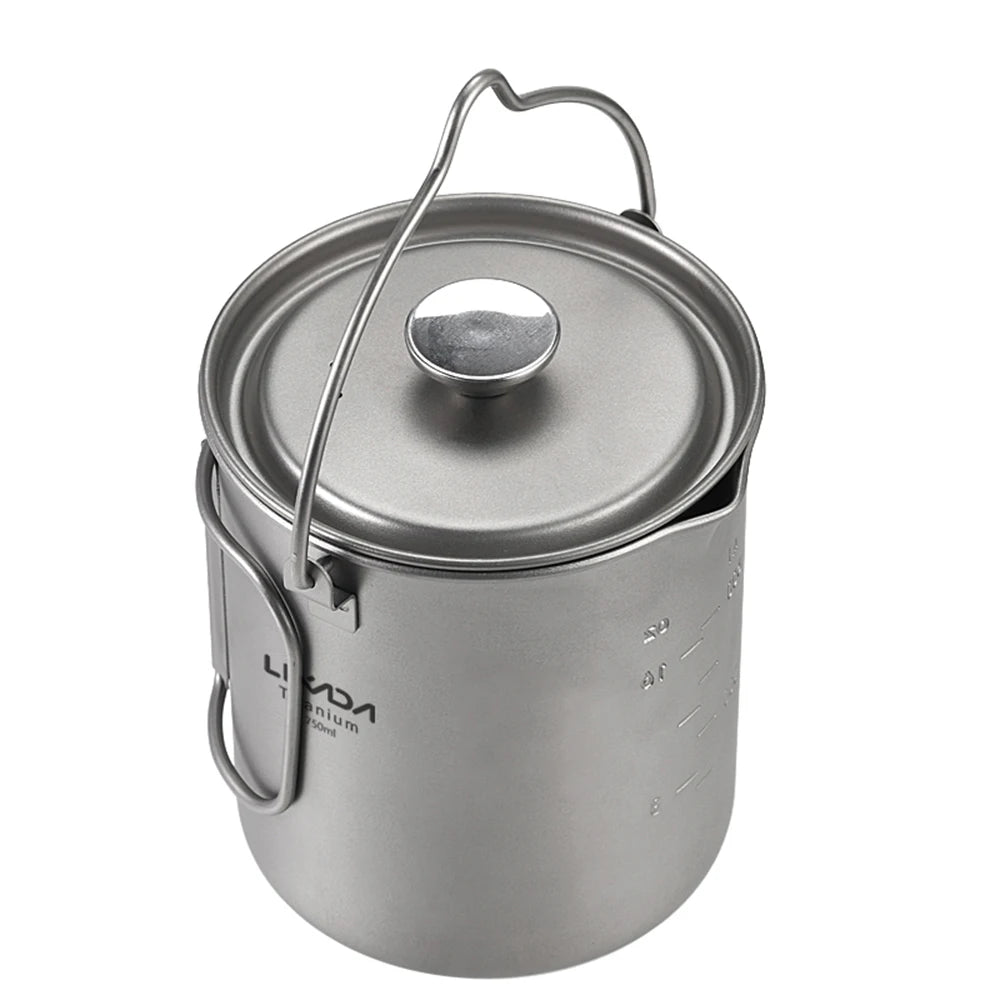 Lixada 750ml Titanium Coffee Cup Mug French Press Pot Coffee Maker