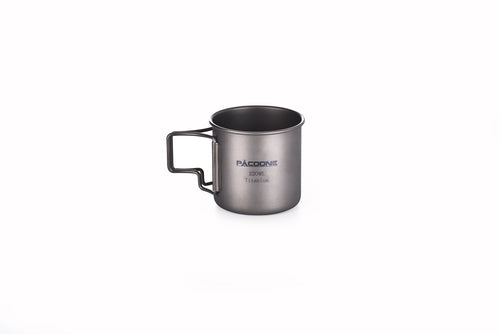 PACOONE Camping Mug Titanium Cup Tourist Tableware Picnic Utensils