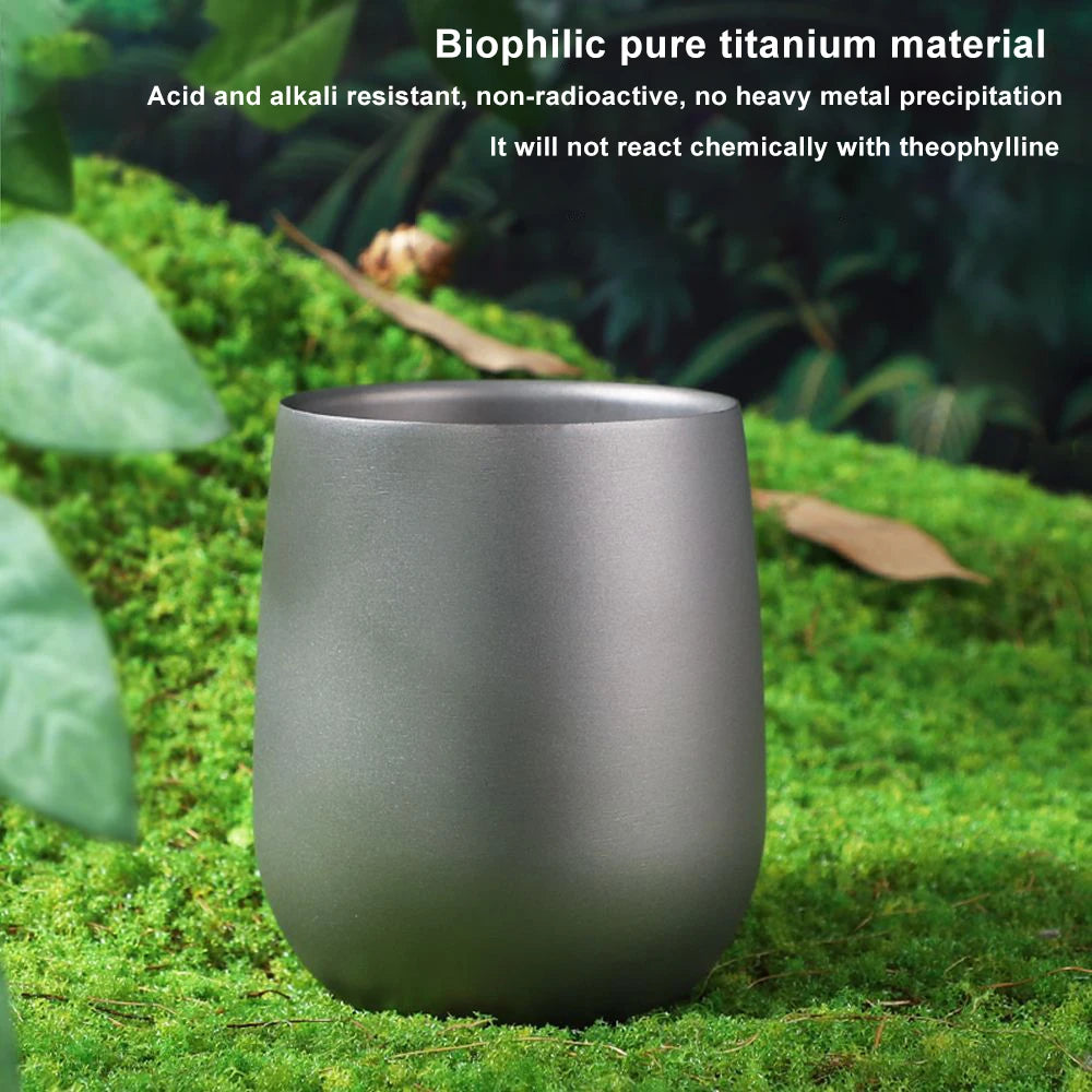 Titanium Cup Insulated Double Wall Drink Cup Outdoor Cooking Camping