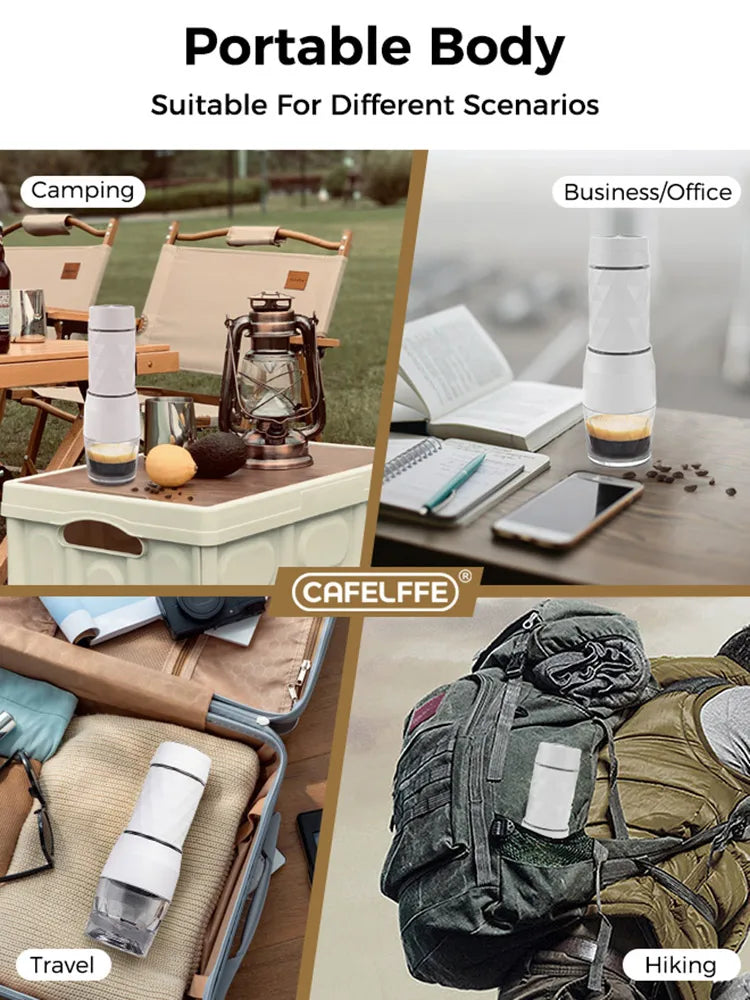 Cafelffe 3 In1 Portable Coffee Machine Hot/Cold Water Manual Espresso