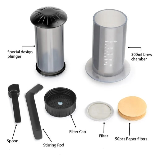 iCafilas Espresso Coffee Maker Portable Cafe French Press Air Press