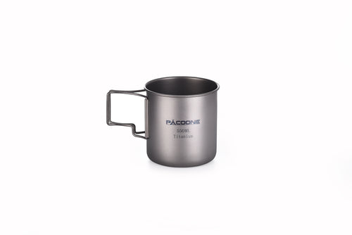 PACOONE Camping Mug Titanium Cup Tourist Tableware Picnic Utensils