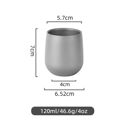 Titanium Cup Insulated Double Wall Drink Cup Outdoor Cooking Camping
