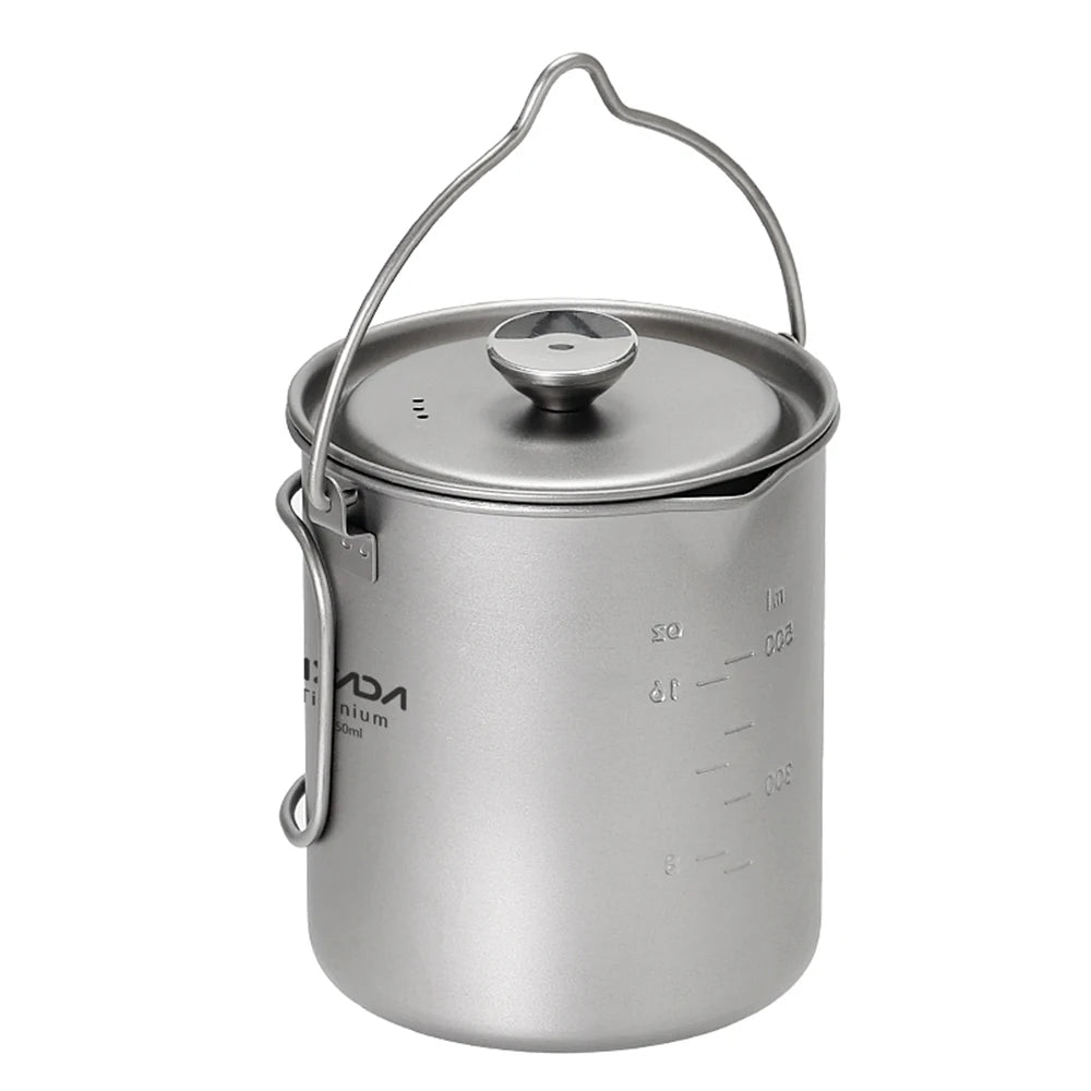Lixada 750ml Titanium Coffee Cup Mug French Press Pot Coffee Maker