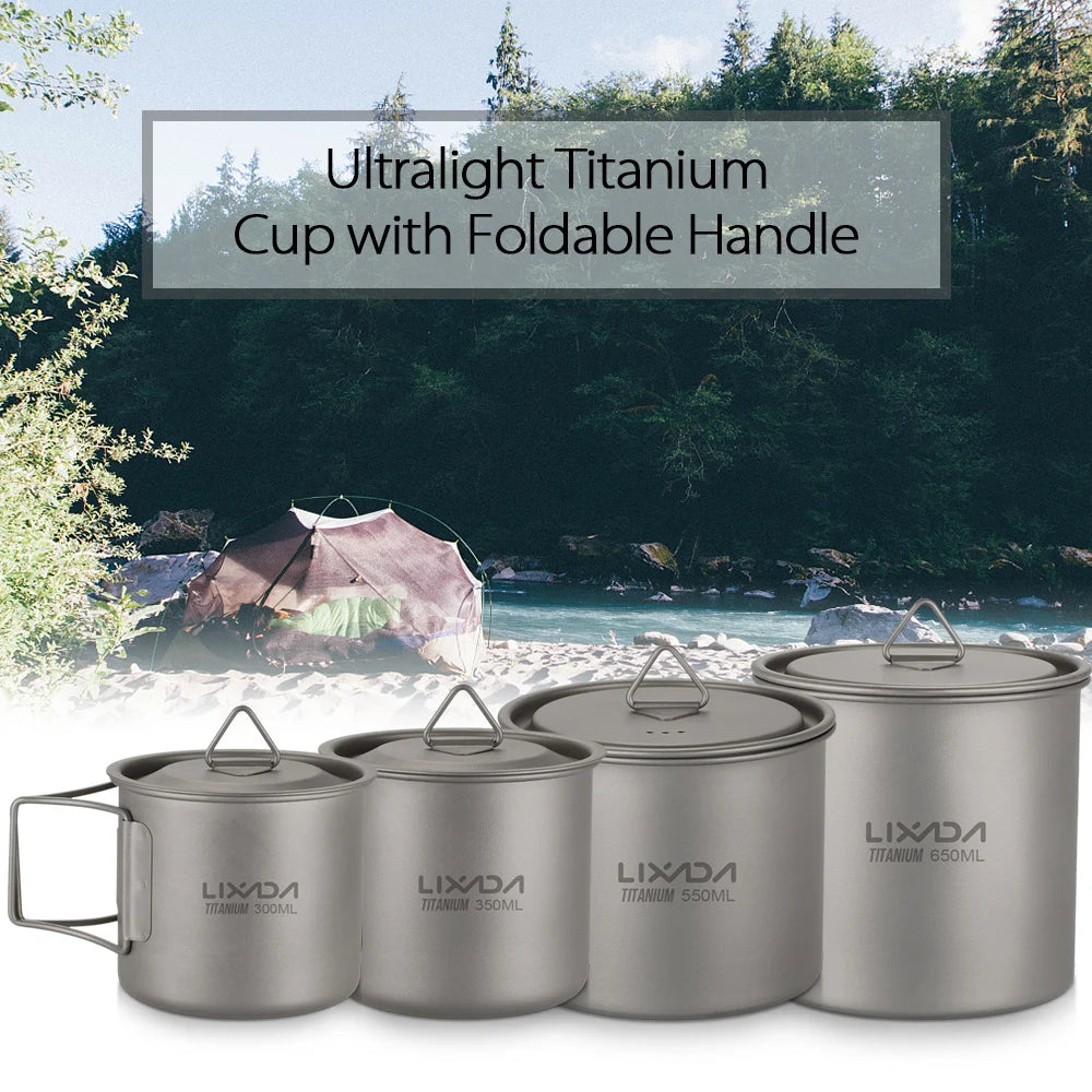 Ultralight Titanium Cup Outdoor Portable Camping Picnic Water Cup Mug