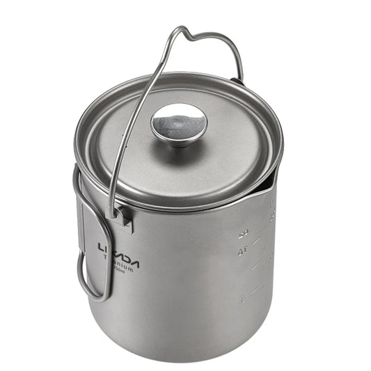 Lixada 750ml Titanium Coffee Cup Mug French Press Pot Coffee Maker