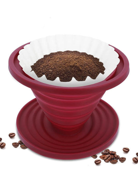 Leeseph Collapsible Pour Over Coffee Dripper Portable Camping Pour