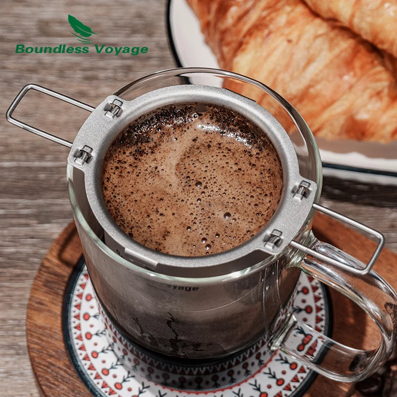 Boundless Voyage Titanium Reusable Coffee Filter Paperless Coffee
