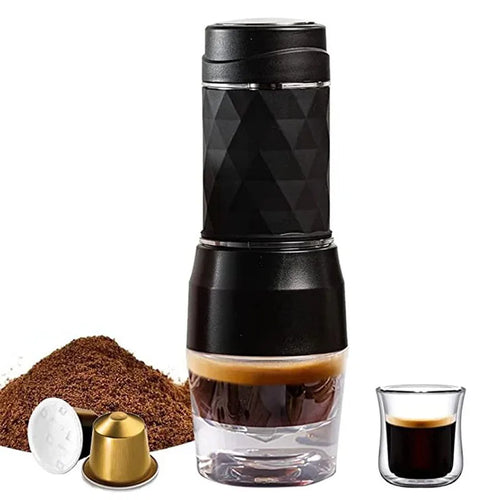 Cafelffe 3 In1 Portable Coffee Machine Hot/Cold Water Manual Espresso