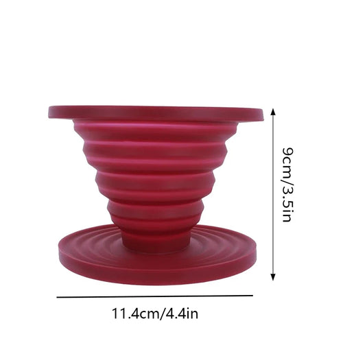 Leeseph Collapsible Pour Over Coffee Dripper Portable Camping Pour