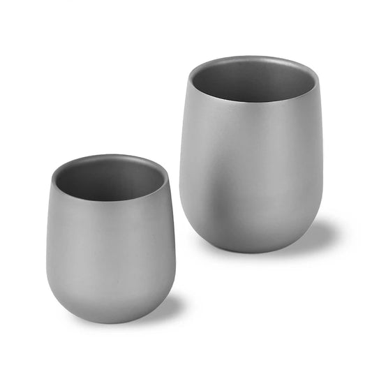 Titanium Cup Insulated Double Wall Drink Cup Outdoor Cooking Camping